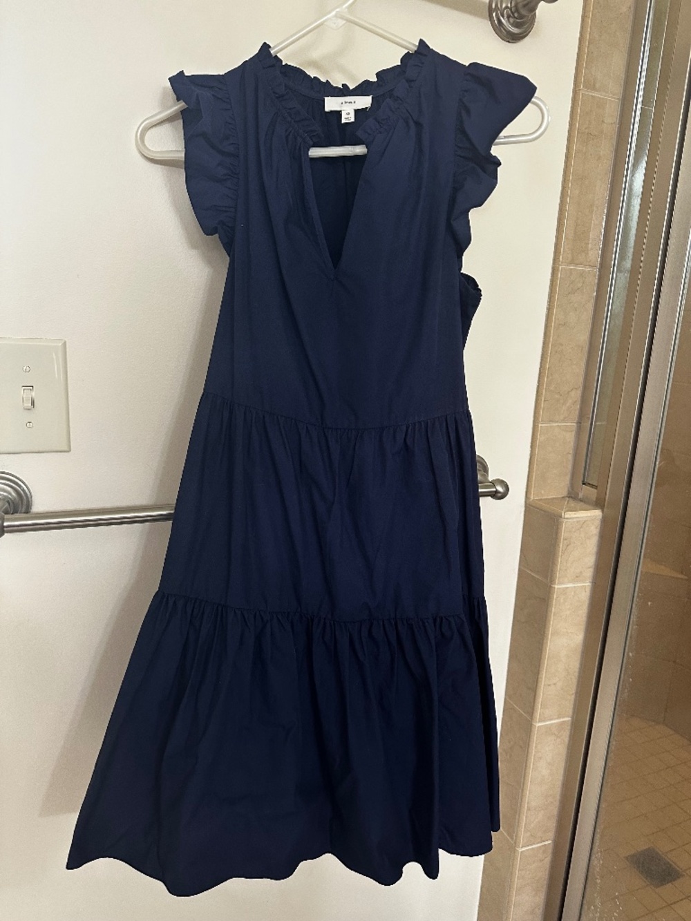 Blue ruffled dress